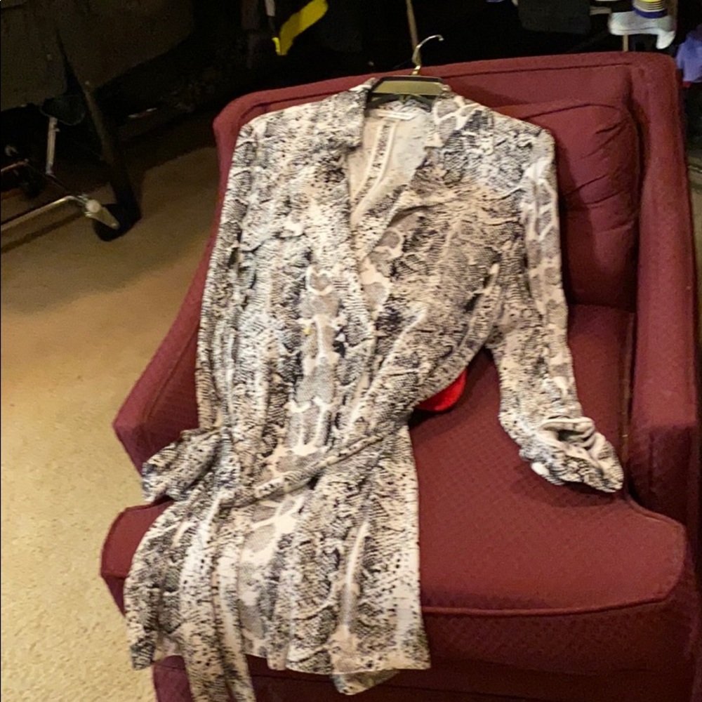 Black and white coat dress